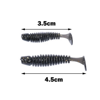 OUTKIT 10τμχ/παρτίδα Wobblers mini Fishing Soft Lures Rubber Soft Baits 3,5cm/4,5cm Soft Worm Artificial Baits Bass Silicone Fish
