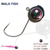 WALK FISH 10tk/partiipea konks 2,5g 3,5g 5g root Ned Rig Jig kalakonks Bionic 3D Fisheyes Jigging sööt okast ahven mandariinikala