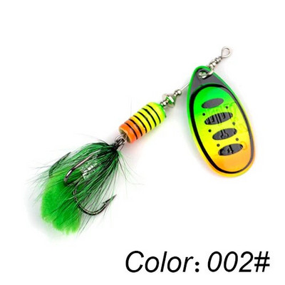 FTK 1tk Spinner Bait 7,5g 12g 17,5g Hard Spoon Bass Landid Metallist püügilant suleliste kolmikkonksudega haugipüügiks
