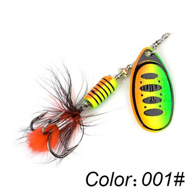 FTK 1tk Spinner Bait 7,5g 12g 17,5g Hard Spoon Bass Landid Metallist püügilant suleliste kolmikkonksudega haugipüügiks