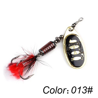 FTK 1tk Spinner Bait 7,5g 12g 17,5g Hard Spoon Bass Landid Metallist püügilant suleliste kolmikkonksudega haugipüügiks
