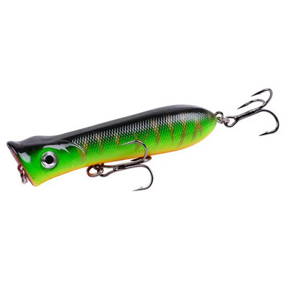 1 tk 8cm 11g 6# konksud Pesca kunstsööt Peche kalapüügitarvete peal vesi meriahvena popperi peibutis vobler vänderööt