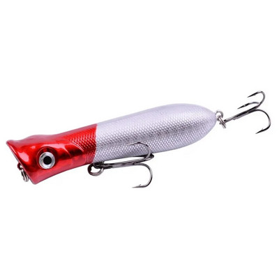 1 tk 8cm 11g 6# konksud Pesca kunstsööt Peche kalapüügitarvete peal vesi meriahvena popperi peibutis vobler vänderööt