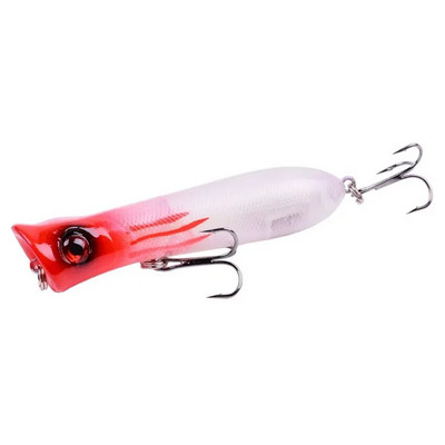 1 tk 8cm 11g 6# konksud Pesca kunstsööt Peche kalapüügitarvete peal vesi meriahvena popperi peibutis vobler vänderööt