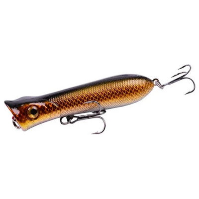 1 tk 8cm 11g 6# konksud Pesca kunstsööt Peche kalapüügitarvete peal vesi meriahvena popperi peibutis vobler vänderööt