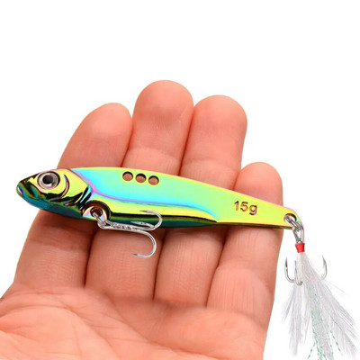 Aorace Metal Vib Blade Lure 7/10/12/14/15/18/25G uppuvad vibratsioonisöödad Vibe haugipüügiks Blue Silver Gold Pesca landid
