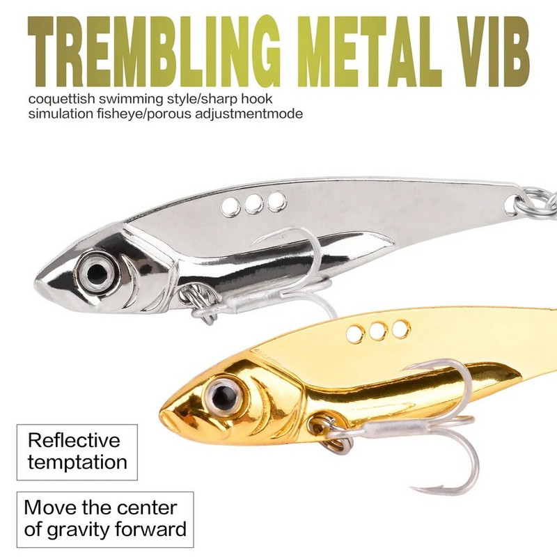 Aorace Metal Vib Blade Lure 7/10/12/14/15/18/25G uppuvad vibratsioonisöödad Vibe haugipüügiks Blue Silver Gold Pesca landid