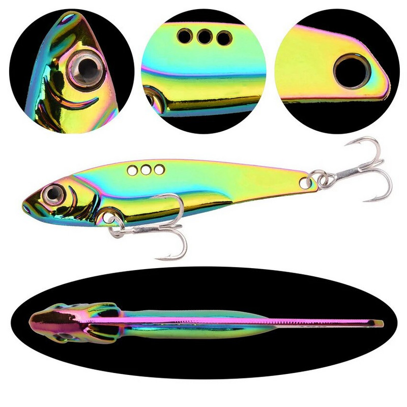Aorace Metal Vib Blade Lure 7/10/12/14/15/18/25G uppuvad vibratsioonisöödad Vibe haugipüügiks Blue Silver Gold Pesca landid