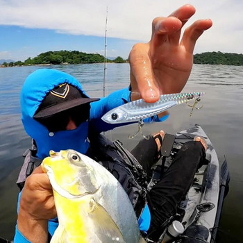 VIB Риболовна примамка 20g 25g 30g Метален джиг Потъващо голямо острие Long Cast Treble Куки Spinner Spoon VIBRATION Tackle Pesca Hard Bait