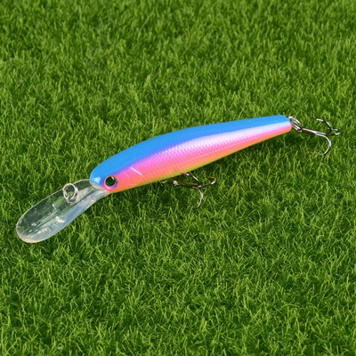 LINGYUE 1 ΤΕΜ. Big Minnow Hard Crankbait 12,5cm/14g Fishing Lure Deep Diving Wobbler 4# Γάντζοι Τριμών Τεχνητό Δόλωμα Pesca H076
