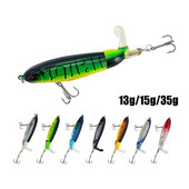 Whopper Popper 10cm/11cm/14cm Topwater риболовна примамка Blowups Pike Baits Въртяща се опашка риболовни принадлежности Crankbait воблери