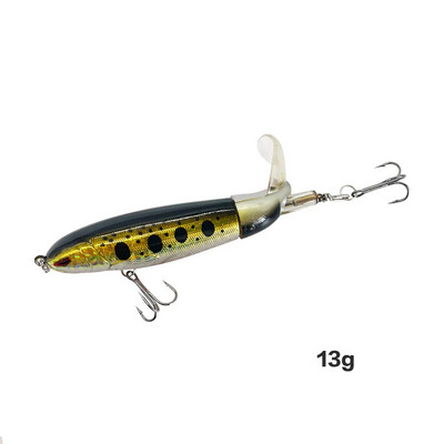 Whopper Popper 10cm/11cm/14cm Topwater риболовна примамка Blowups Pike Baits Въртяща се опашка риболовни принадлежности Crankbait воблери