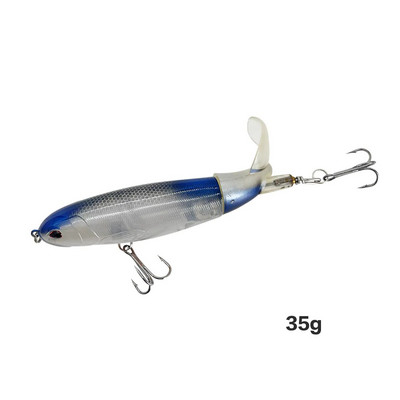 Whopper Popper 10cm/11cm/14cm Topwater риболовна примамка Blowups Pike Baits Въртяща се опашка риболовни принадлежности Crankbait воблери
