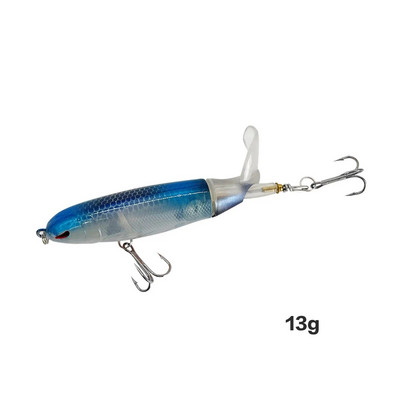 Whopper Popper 10cm/11cm/14cm Topwater риболовна примамка Blowups Pike Baits Въртяща се опашка риболовни принадлежности Crankbait воблери