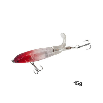 Whopper Popper 10cm/11cm/14cm Topwater риболовна примамка Blowups Pike Baits Въртяща се опашка риболовни принадлежности Crankbait воблери