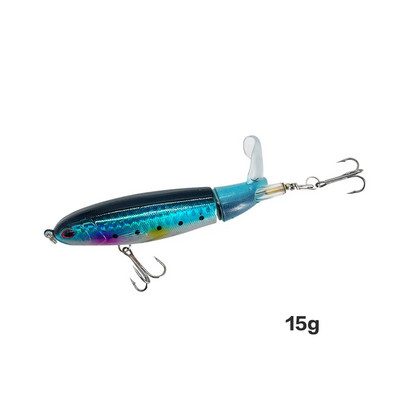 Whopper Popper 10cm/11cm/14cm Topwater риболовна примамка Blowups Pike Baits Въртяща се опашка риболовни принадлежности Crankbait воблери