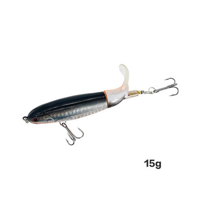 Whopper Popper 10cm/11cm/14cm Topwater риболовна примамка Blowups Pike Baits Въртяща се опашка риболовни принадлежности Crankbait воблери