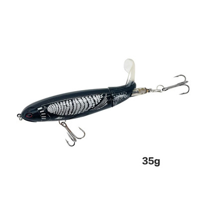 Whopper Popper 10cm/11cm/14cm Topwater риболовна примамка Blowups Pike Baits Въртяща се опашка риболовни принадлежности Crankbait воблери