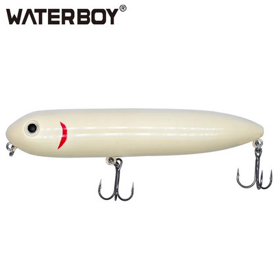 WATERBOY 11cm 13cm Doggy Walk Pencil Makšķerēšanas ēsma Long Casting Popper Splashing Topwater Peldoša virsma Cietu zivju mānekļu rūpnīca