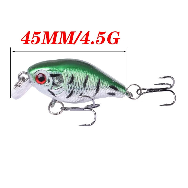 1 tk Minnow kalastuslant, 45 mm, 4,5 g, vee peal kõva söödaga voobler Jig Bait Crankbait karpkala triibuline bass Pesca tackle ujumisriistad