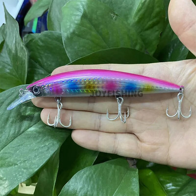 110mm 38g 90mm 31g uppuv püügilant raske UV-värviga värvitud Minnow Casting trolling kalapüük meriahvenforell Isca Pesca kõva sööt 9152