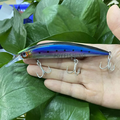 110mm 38g 90mm 31g uppuv püügilant raske UV-värviga värvitud Minnow Casting trolling kalapüük meriahvenforell Isca Pesca kõva sööt 9152