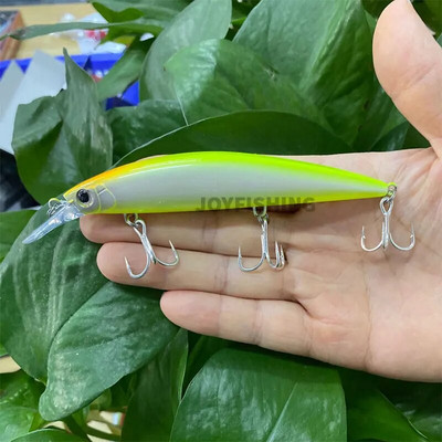 110mm 38g 90mm 31g uppuv püügilant raske UV-värviga värvitud Minnow Casting trolling kalapüük meriahvenforell Isca Pesca kõva sööt 9152