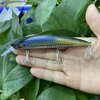 110mm 38g 90mm 31g uppuv püügilant raske UV-värviga värvitud Minnow Casting trolling kalapüük meriahvenforell Isca Pesca kõva sööt 9152