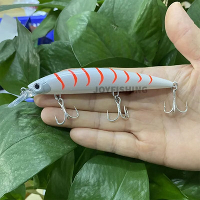 110mm 38g 90mm 31g uppuv püügilant raske UV-värviga värvitud Minnow Casting trolling kalapüük meriahvenforell Isca Pesca kõva sööt 9152