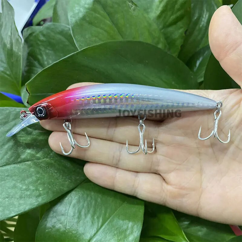 110mm 38g 90mm 31g uppuv püügilant raske UV-värviga värvitud Minnow Casting trolling kalapüük meriahvenforell Isca Pesca kõva sööt 9152