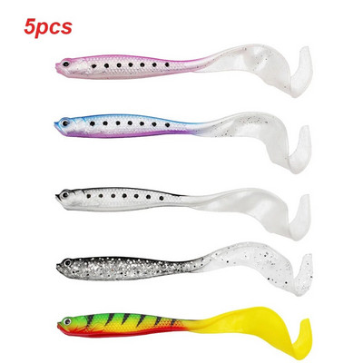 4tk Jigging Vooblerid Püügilant 11,5cm 6,1g Shad T-saba pehme sööt Tehislik silikoon landid Bass Pike kalastustarbed Vobler