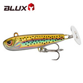 BLUX Rattle Tail 38mm 44mm Power Shining Paddle Metal Jig Fast Zinc Jigging Spoon Bait Bas pastrv Tone Tvrdi mamac za ribolov