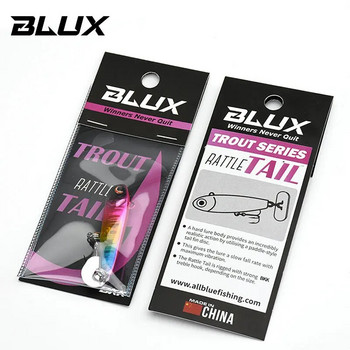 BLUX Rattle Tail 38mm 44mm Power Shining Paddle Metal Jig Fast Zinc Jigging Spoon Bait Бас пъстърва Потъваща твърда примамка за риболов