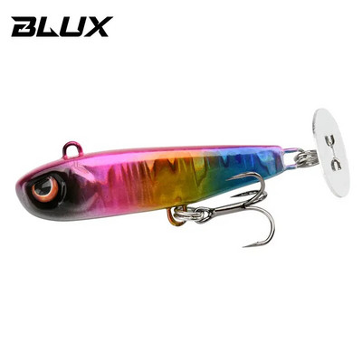 BLUX Rattle Tail 38mm 44mm Power Shining Paddle Metal Jig Fast Zinc Jigging Spoon Bait Bas pastrv Tone Tvrdi mamac za ribolov