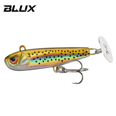 BLUX Rattle Tail 38mm 44mm Power Shining Paddle Metal Jig Fast Zinc Jigging Spoon Bait Bas pastrv Tone Tvrdi mamac za ribolov
