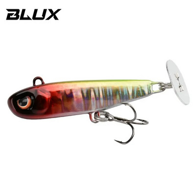 BLUX Rattle Tail 38mm 44mm Power Shining Paddle Metal Jig Fast Zinc Jigging Spoon Bait Bas pastrv Tone Tvrdi mamac za ribolov