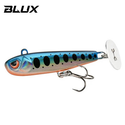 BLUX Rattle Tail 38mm 44mm Power Shining Paddle Metal Jig Fast Zinc Jigging Spoon Bait Bas pastrv Tone Tvrdi mamac za ribolov