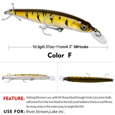 Vrhunski laserski mamci za ribolov gavca s udicom Blood Groove 11 cm 10,5 g tvrdi mamac 6 boja šaranski ribolov za mušičarenje