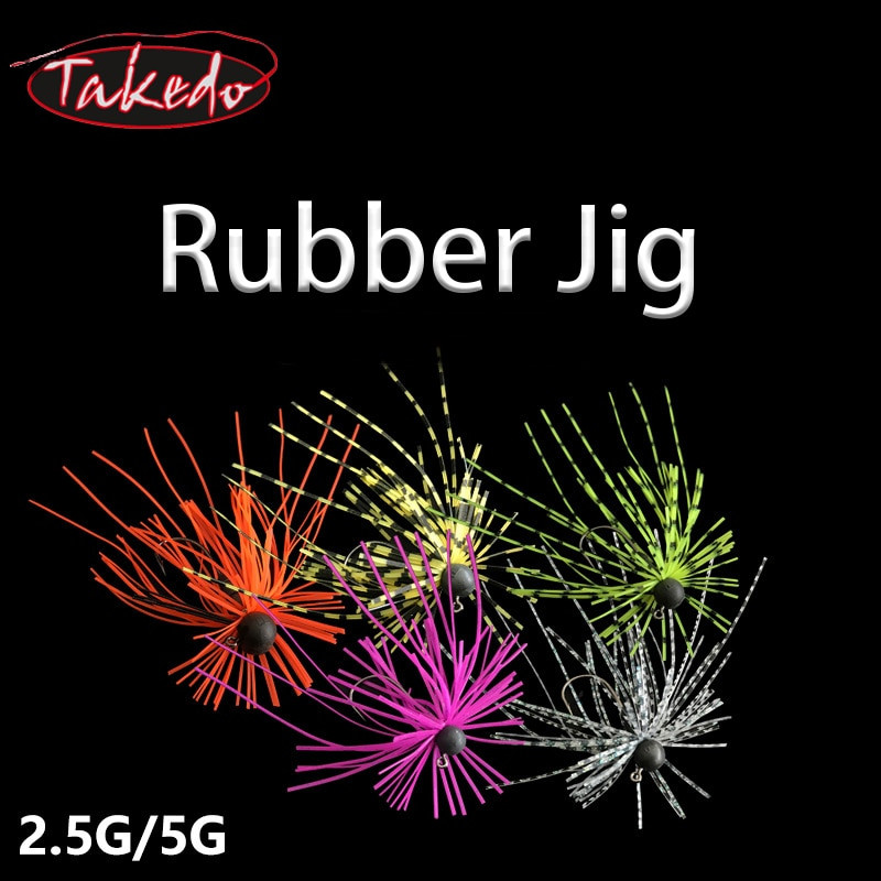 TAKEDO HDS03 1.8G – 5G ZITHER RUBER JIG Spinnerbait Blades Silikoonist seelik Merevee vaigust Volfram Jig Head Spinner Kummist Jig