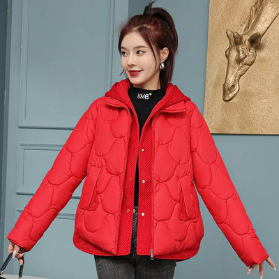 Naiste 2023. aasta talvejoped 2023. aasta uus mood võlts kaheosalised lühikesed parkad Korea stiilis talvine naiste külm mantel kapuutsiga