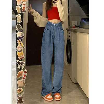 Baggy Jeans Naiste 2023 Naiste püksid Vintage teksad Naiste kõrge vöökohaga tänavarõivad Denim Y2k Korea mood Naiste riided Riided