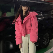 Γυναικεία φθινοπωρινά χειμωνιάτικα κοντό μπουφάν παρκά 2023 Casual Stand γιακάς Παλτό με φερμουάρ Γυναικεία χειμωνιάτικα μπουφάν parkas παλτό