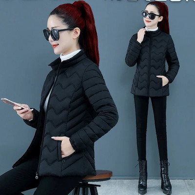 Joped naistele 2023 Talvine Parka Õhuke puuvillane mantel Sügistalvine Õhuke Kapuutsiga Soe Naiste Ülerõivad Riietus Naiste jope