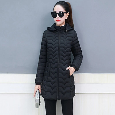 Joped naistele 2023 Talvine Parka Õhuke puuvillane mantel Sügistalvine Õhuke Kapuutsiga Soe Naiste Ülerõivad Riietus Naiste jope