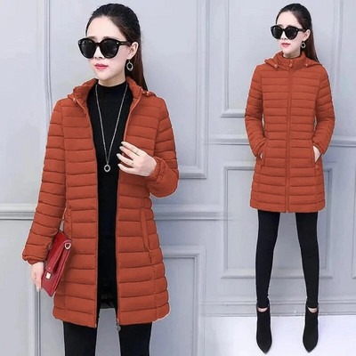 Joped naistele 2023 Talvine Parka Õhuke puuvillane mantel Sügistalvine Õhuke Kapuutsiga Soe Naiste Ülerõivad Riietus Naiste jope