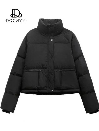 Naiste 2023. aasta jope, uus puuvillase polsterdatud riided Lühikesed Korea moekad krae, paks leivajakk Naiste mantlid, talv