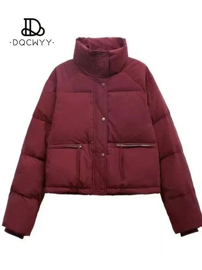 Naiste 2023. aasta jope, uus puuvillase polsterdatud riided Lühikesed Korea moekad krae, paks leivajakk Naiste mantlid, talv