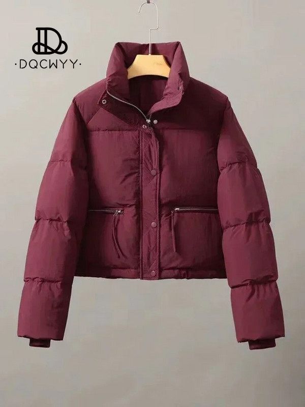 Naiste 2023. aasta jope, uus puuvillase polsterdatud riided Lühikesed Korea moekad krae, paks leivajakk Naiste mantlid, talv