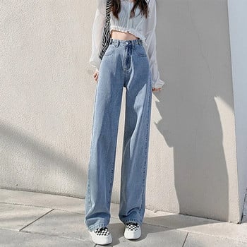 Straight Leg Jeans Γυναικεία 2022 Γυναικεία Ρούχα Γυναικεία Παντελόνια Y2k Jeans Γυναικεία Ψηλόμεση Vintage Ρούχα Τζιν Κορεάτικη μόδα Μπλε