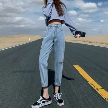 Straight Leg Jeans Γυναικεία 2022 Γυναικεία Ρούχα Γυναικεία Παντελόνια Y2k Jeans Γυναικεία Ψηλόμεση Vintage Ρούχα Τζιν Κορεάτικη μόδα Μπλε